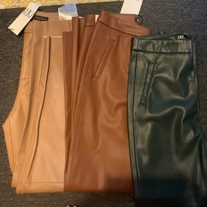 Zara Faux leather leggings